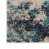 2' X 4' Ivory And Teal Blue Abstract Power Loom Non Skid Area Rug
